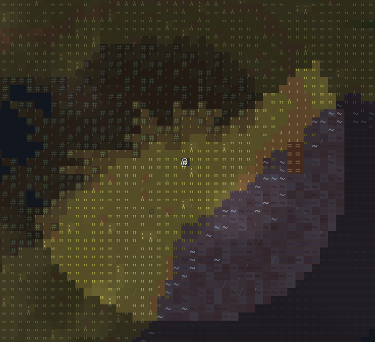 Traditional ASCII game view