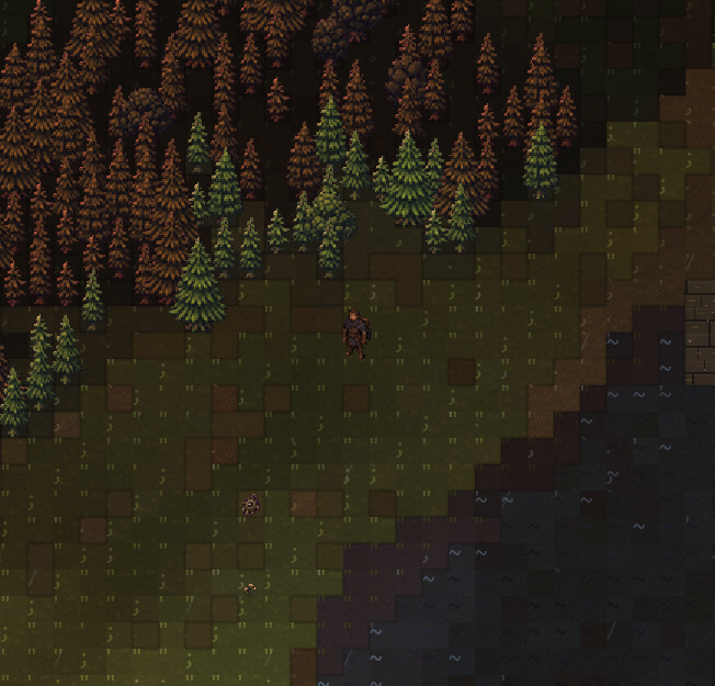 Atmospheric tile graphics of a medieval settlement